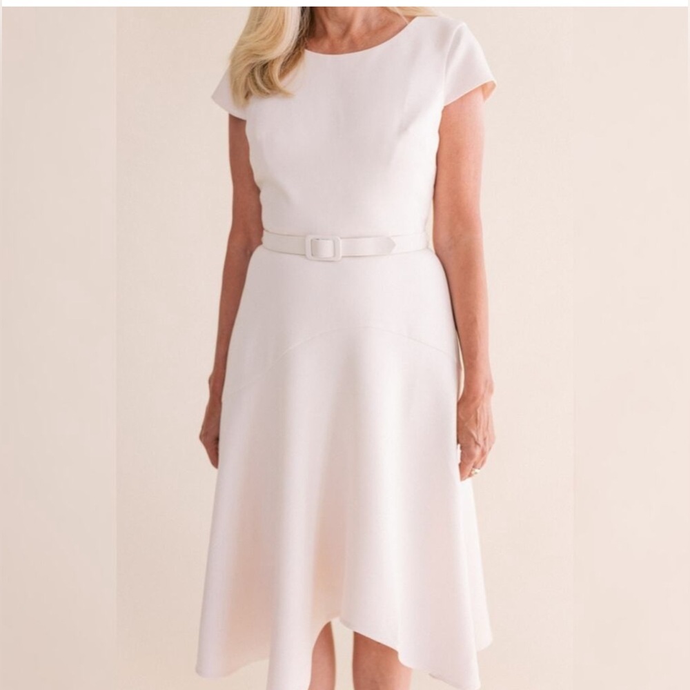 GAL MEETS GLAM Cecilia Cream Size 12 Dress